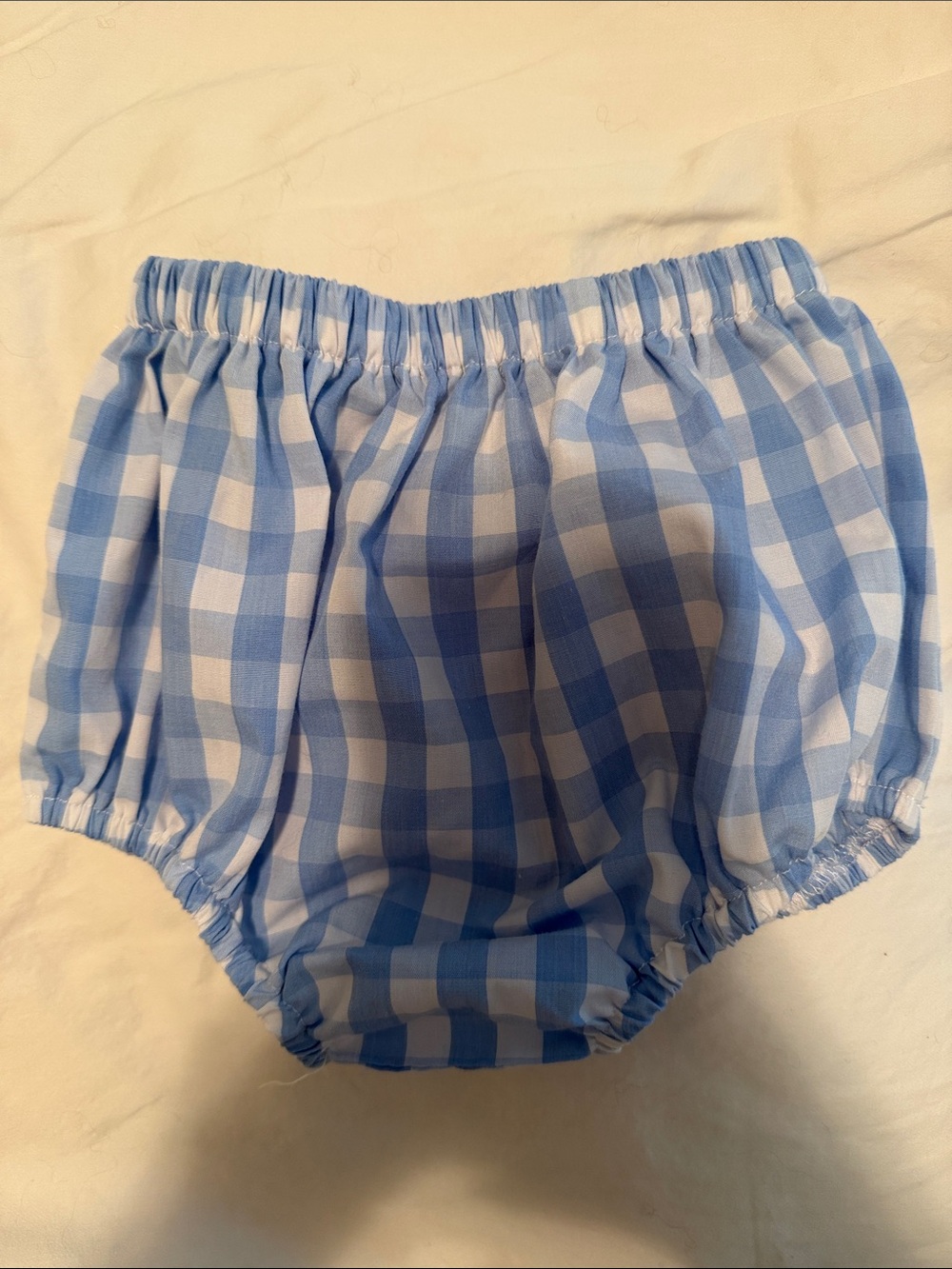 Blue Gingham Baby Bloomers - Unbranded